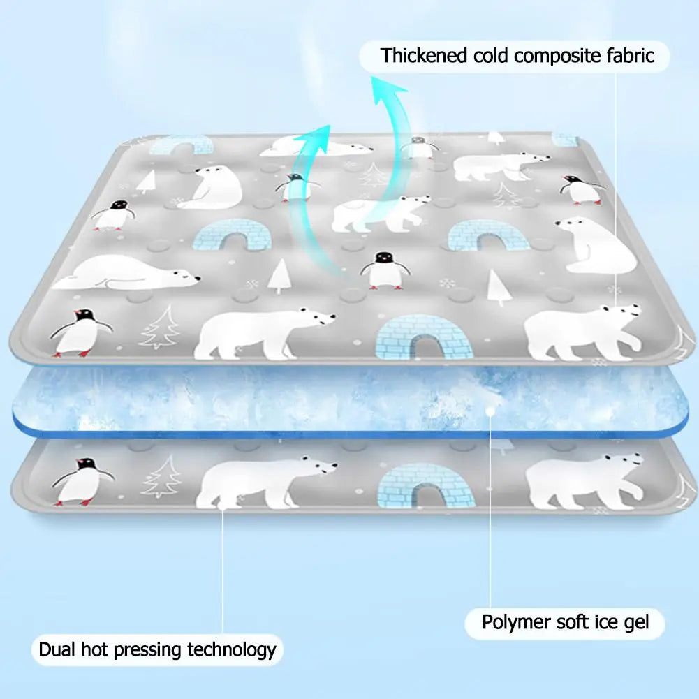 Summer Pet Cooling Pad Ice Crystal Gel Cool Down Cat To Dog Pet Grasp Bed Resistance Collapsible Rectangle Pad Accessories - V.I.P Digital Presence