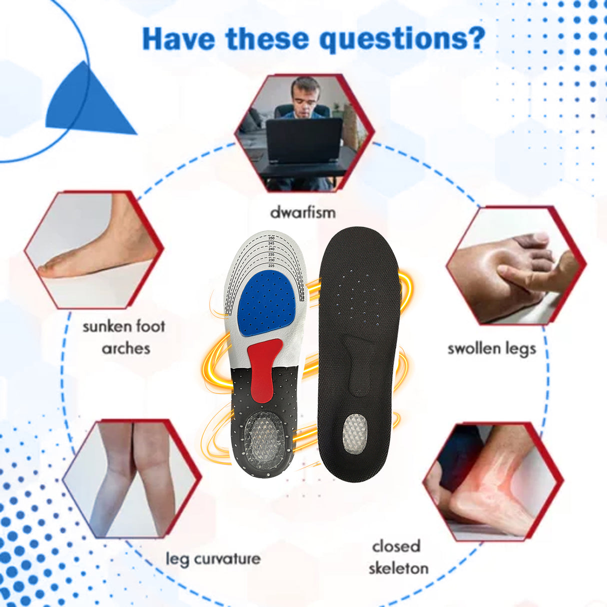 Soft & Healthy Height-Boosting Insoles, Promote Non-Slip And Wear Resistant Arch Support Foot Posture Correction Body Care Breathable Insoles - V.I.P Digital Presence