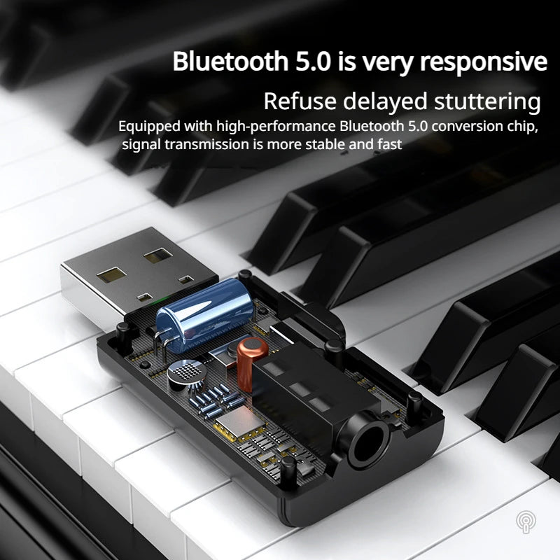 Car mounted Bluetooth receiver, audio dedicated wireless TV amplifier, Bluetooth transmitter, audio computer 2-in-1 - V.I.P Digital Presence