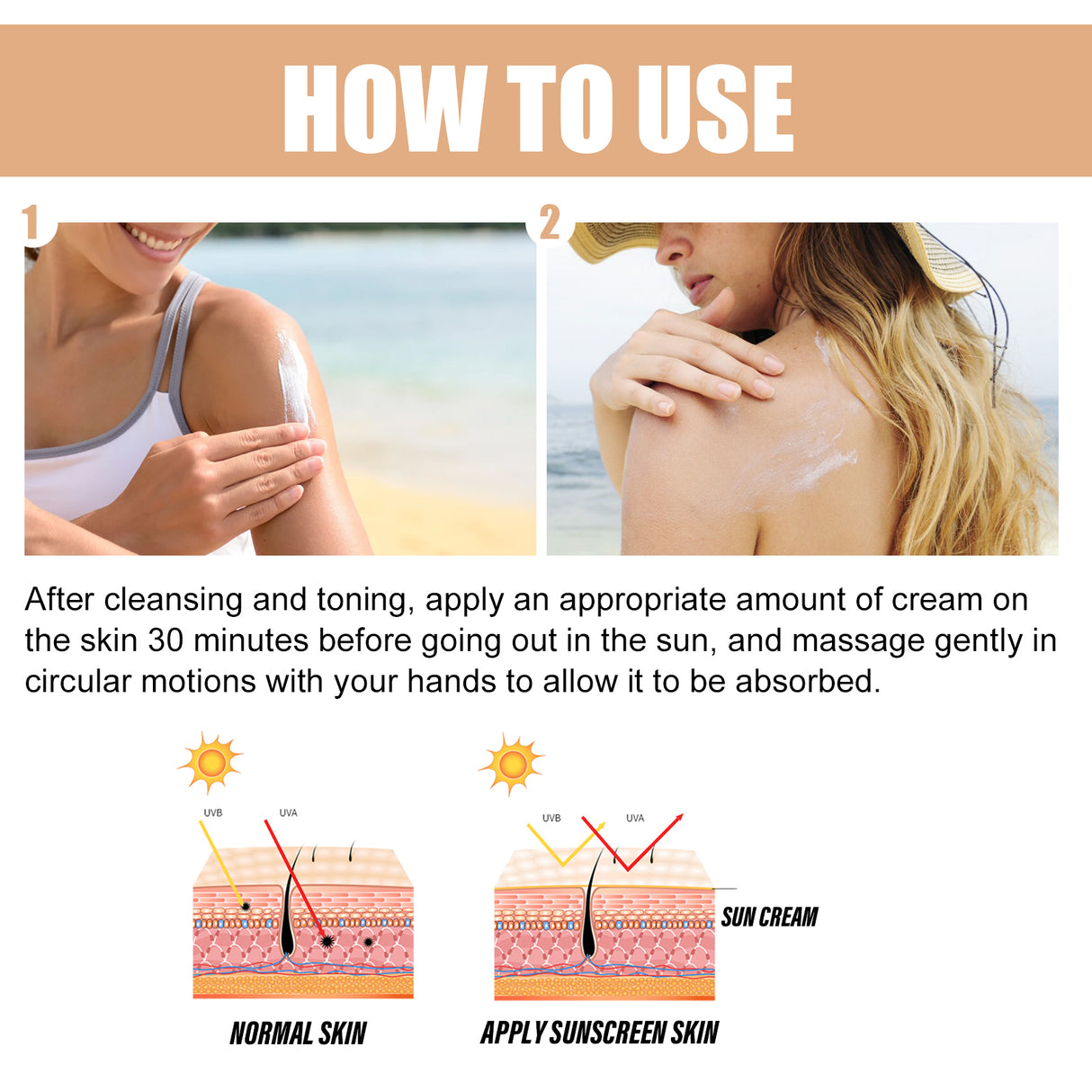 Rice Protective Cream Moisturizing, Refreshing, Non-Sticky, Naturally Protects Against Uv Exposure And Increases Skin Elasticity - V.I.P Digital Presence