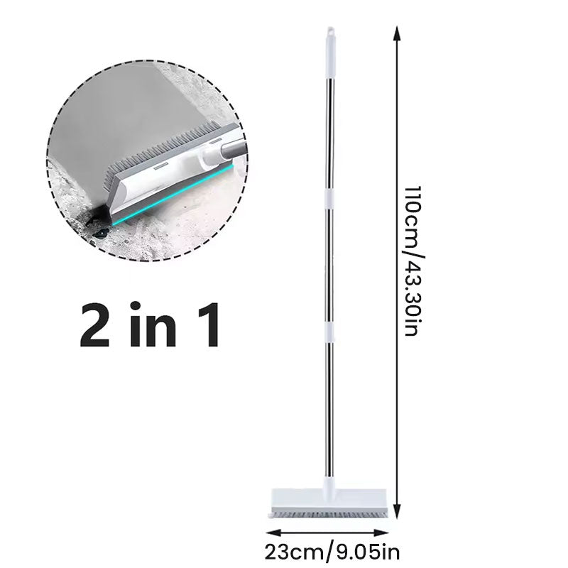 2-in-1 Floor Scrub Brush with Long Adjustable Handle. Multifunctional for Bath & Kitchen - V.I.P Digital Presence