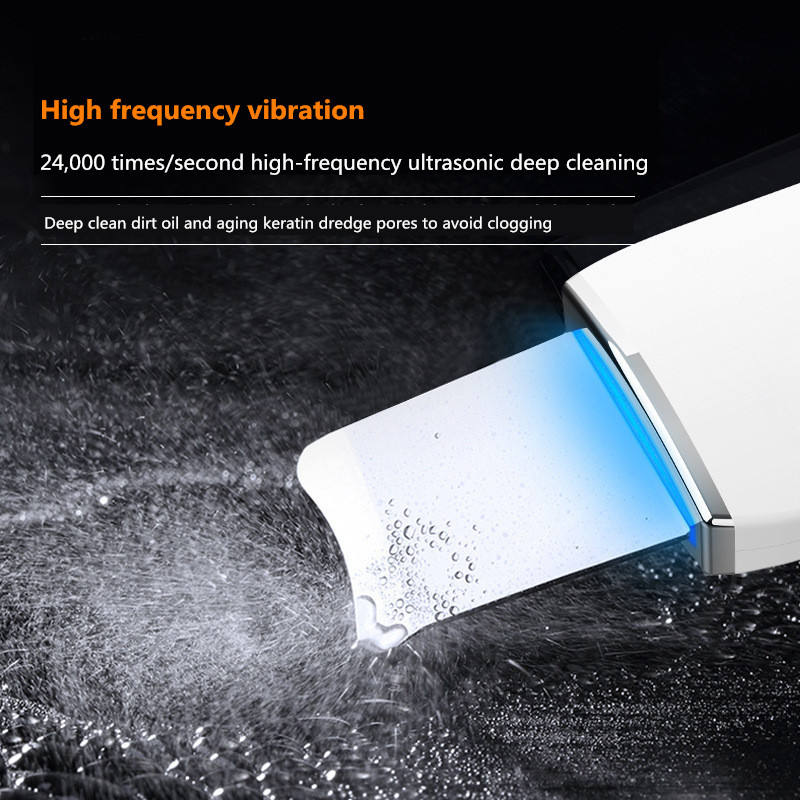 Facial Lift Deep Face Cleaning Red Blue Light Electric Dead Ultrasonic Face Sonic Skin Scrubber Spatula - V.I.P Digital Presence