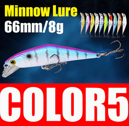 AFISHLURE Bass Wobblers Trout Fishing Lure 66mm/8g Minnow Hard Baits Iscas Artificial Pesca Leurre