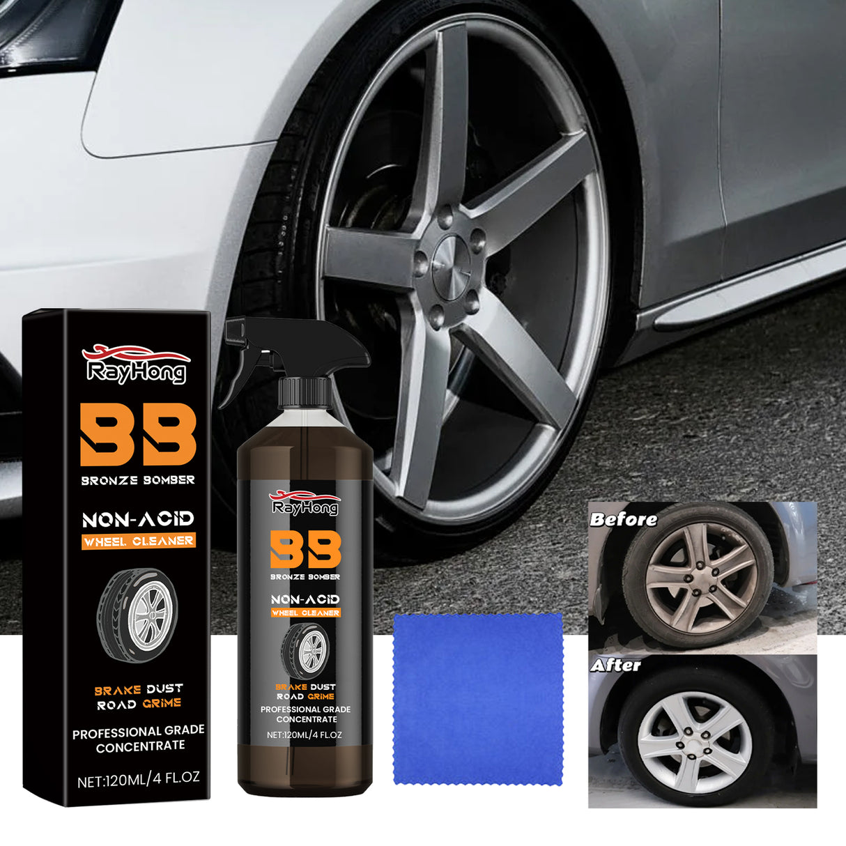 Car Wheel Cleaner, Car Tire Retread Rust Removal Polishing Stain Remover - V.I.P Digital Presence