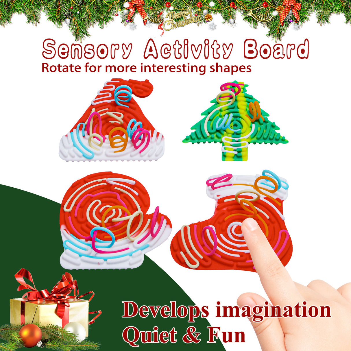Silicone decompression toy Christmas puzzle children's sensory toy - V.I.P Digital Presence