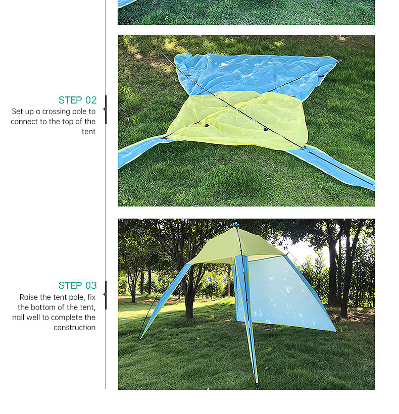 Pop Up Beach Tent Sun Shade Shelter Anti-UV Shelter Fully Automatic Folding Camping Tent - V.I.P Digital Presence