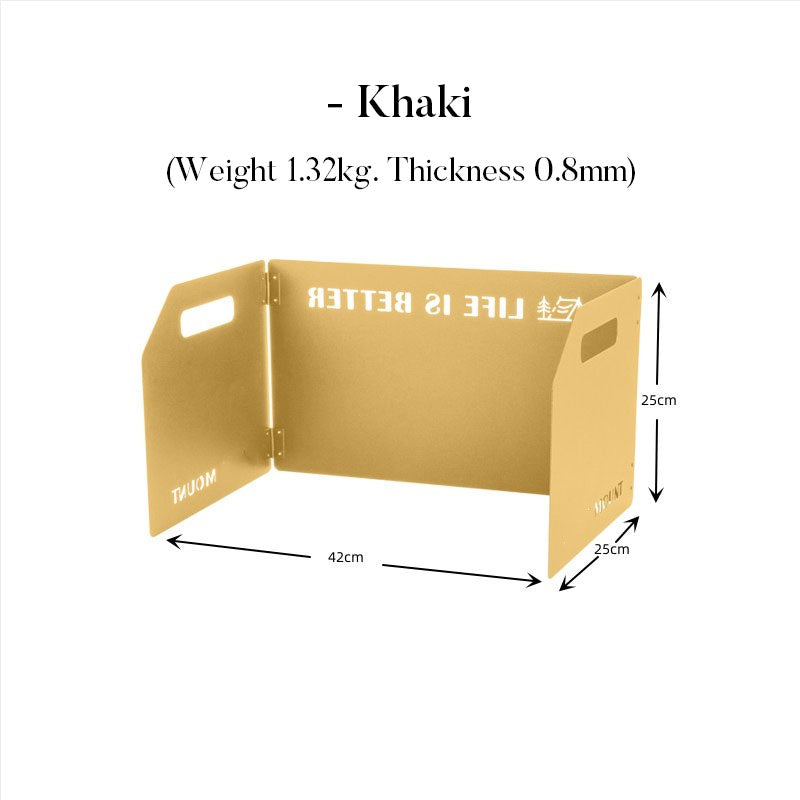 Outdoor stove enclosure wind shield camping wind shield shielding plate cassette stove folding gas stove stove wind shield - V.I.P Digital Presence