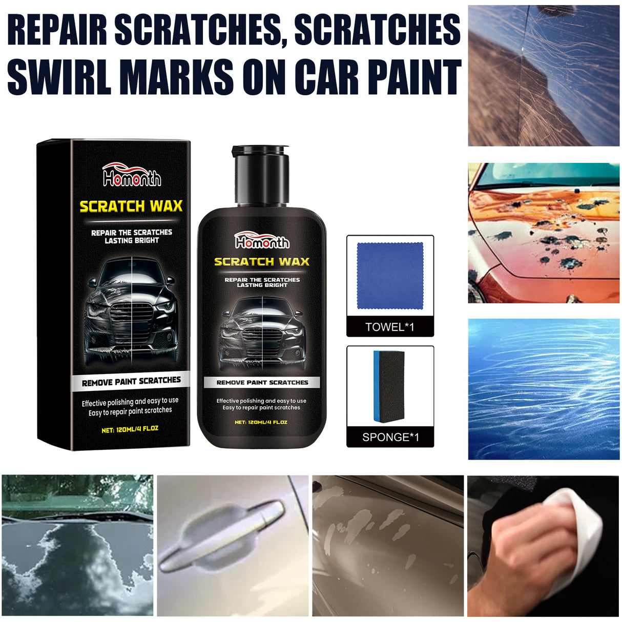 Scratch Wax, Car Paint Scratches And Scratches Repair Cream Maintenance Polishing Wax - V.I.P Digital Presence