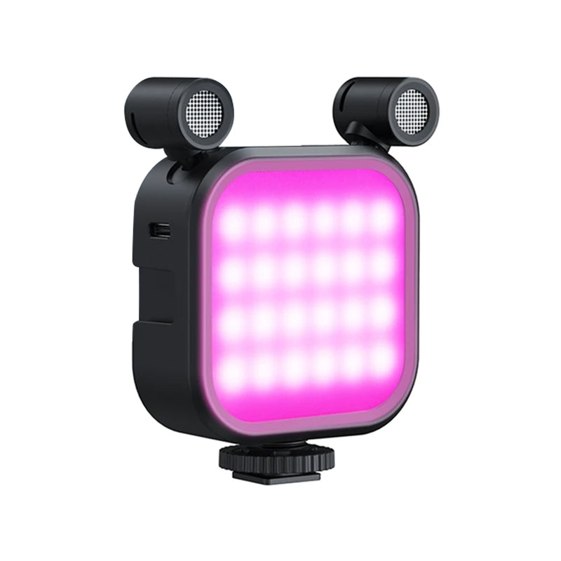 2500K-9000K Microphone LED Fill Light LED Mini Video Vlog Full-Color RGB Mic Light For Smartphone SLR Camera V03 - V.I.P Digital Presence