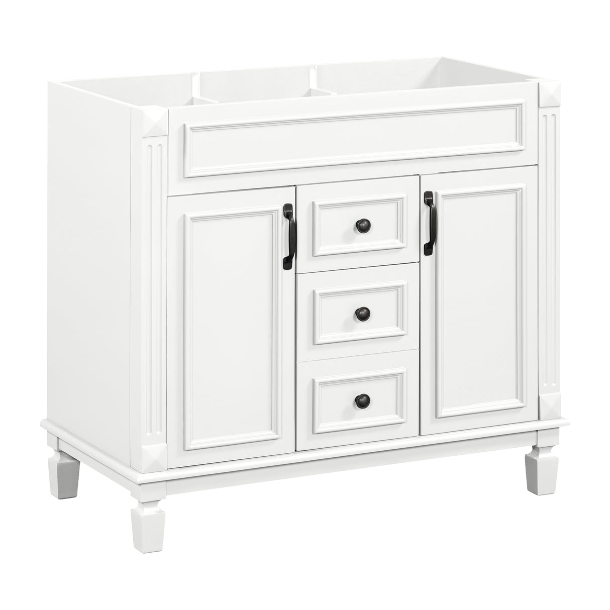 36'' Bathroom Vanity without Top Sink Cabinet only Modern Bathroom Storage Cabinet with 2 Soft Closing Doors and 2 Drawers - V.I.P Digital Presence
