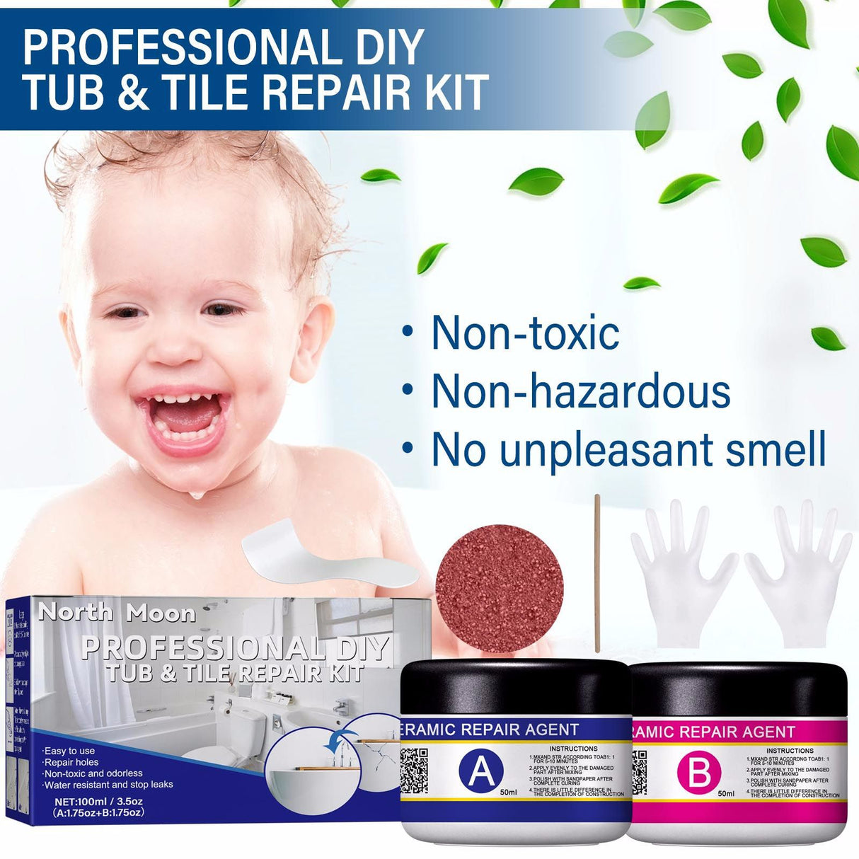 North Moon Ceramic Floor Tile Repair Agent Household Ceramic Compensator AB Glue - V.I.P Digital Presence