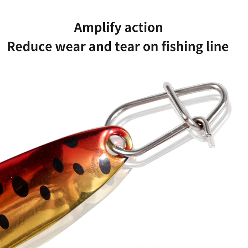 100PCS Stainless Steel Fishing Swivels – Corrosion-resistant for lures/hooks, saltwater/freshwater. - V.I.P Digital Presence