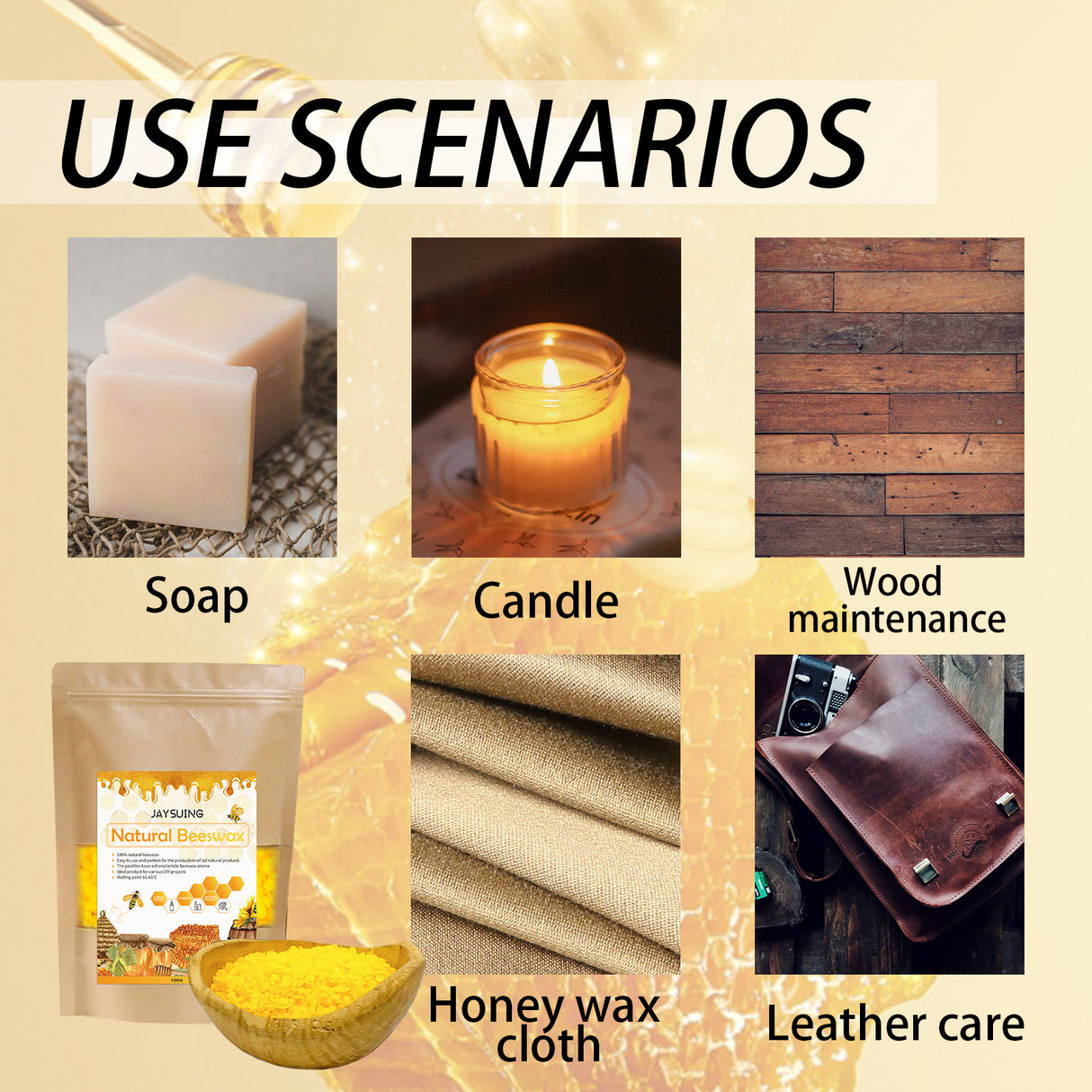 Beeswax Granules, Household Handmade Beeswax Sofa Floor Brightening Maintenance Furniture Leather Care Wax - V.I.P Digital Presence