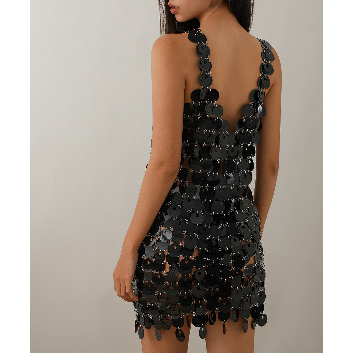 exy suspender hollow sequin skirt, nightclub trendy women's thin half skirt, body chain - V.I.P Digital Presence