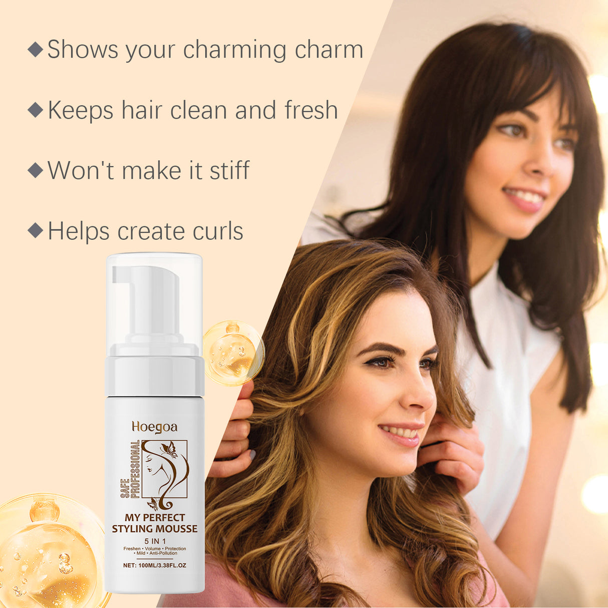Hair Styling Mousse Moisturizing Hair Care Long Lasting Moisturizing Volume Styling Foam Styling Mousse - V.I.P Digital Presence