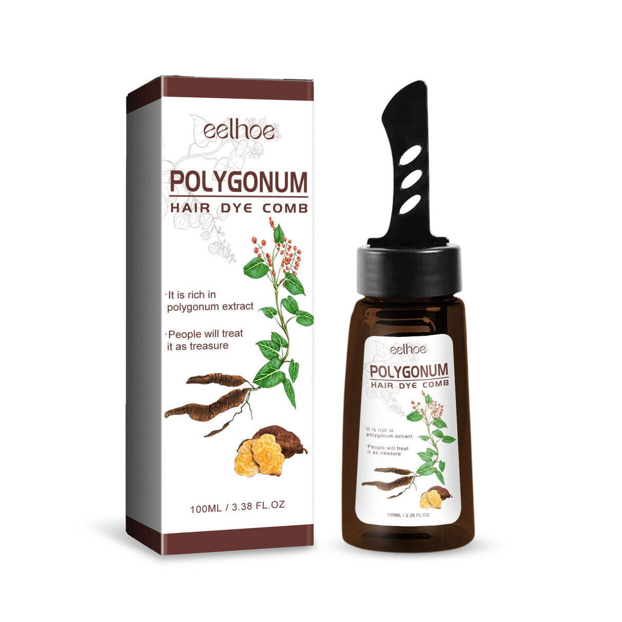 Polygonum Hair Dye Comb, Deep Clean Dry Smooth Black Glossy Hair Comb - V.I.P Digital Presence