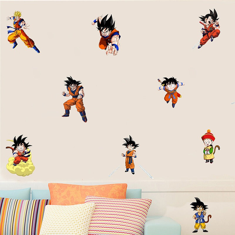 Dragon Ball Wall Sticker Wukong Saiya Decorative Painting Children's Room PVC Decorative Cartoon Sticker - V.I.P Digital Presence