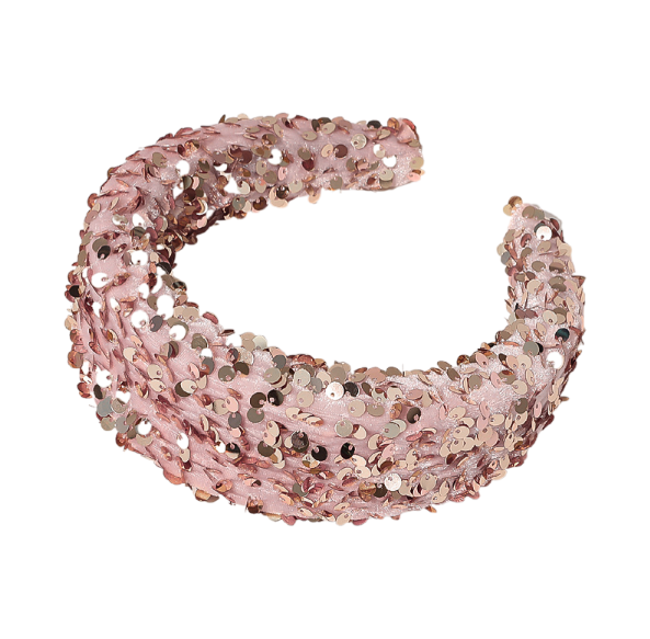 Sequin sponge wide edge headband - V.I.P Digital Presence