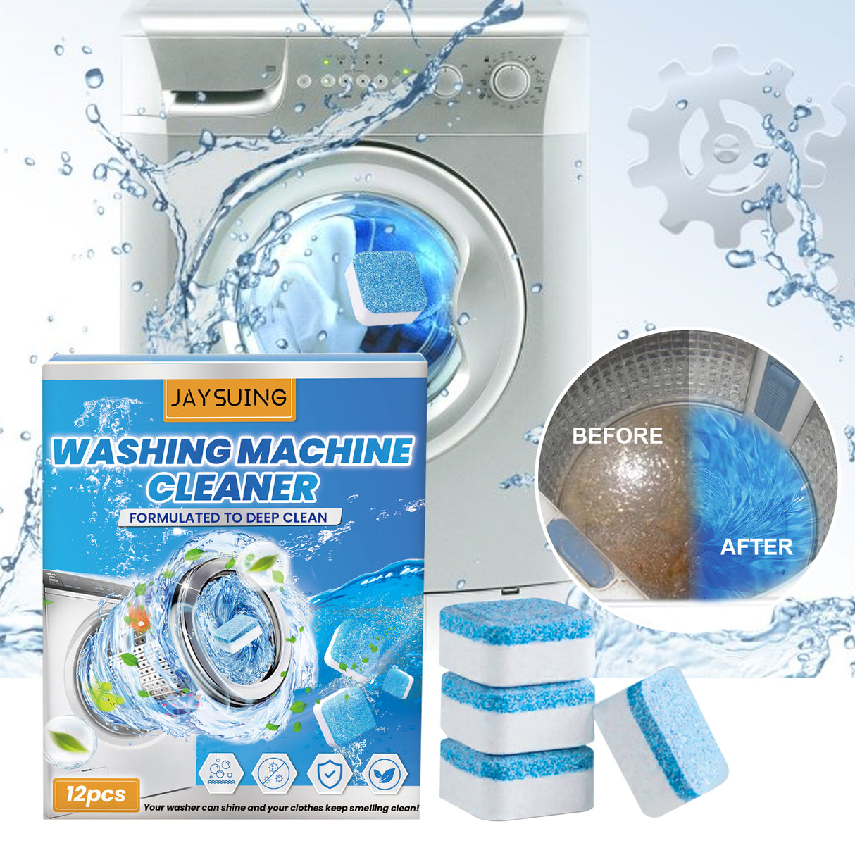 Washing Machine Cleaning Tablets, Rotary Wave Wheels For Household Washing Machine Slots Clean Odors And Dirt - V.I.P Digital Presence