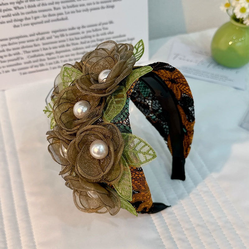 Fashionable handmade fabric exaggerated flower headwear - V.I.P Digital Presence