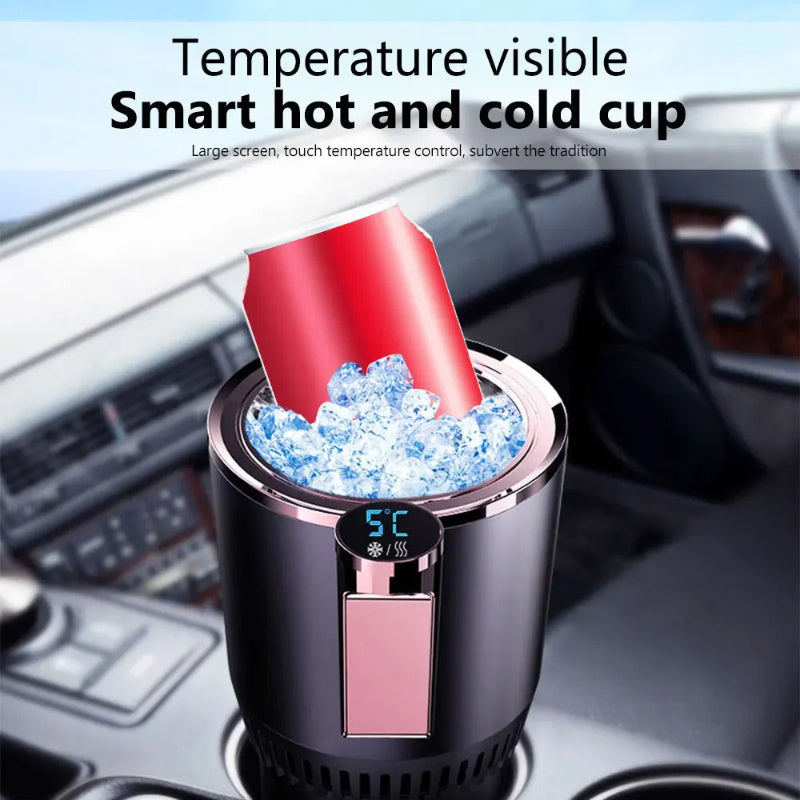 2 In1 Car Heating Cooling Cup 12V Smart Car Cup Holder Digital Temperature Display Drink Cup Warmer Cooler Mini Car Refrigerator - V.I.P Digital Presence