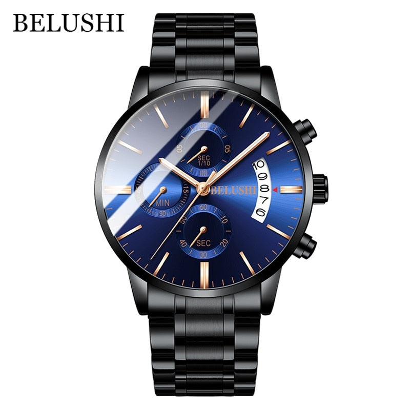 Men's Watch Luxury Brand BELUSHI High-end Man Business Casual Watches Mens Waterproof Sports Quartz Wristwatch relogio masculino - V.I.P Digital Presence