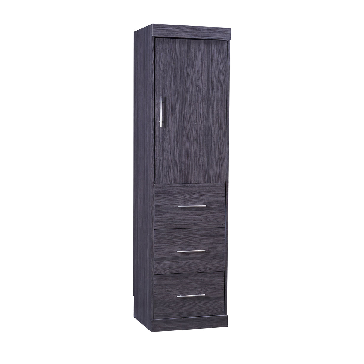 Full Size Murphy Bed with Wardrobe and Drawers, Storage Bed, can be Folded into a Cabinet, Gray - V.I.P Digital Presence