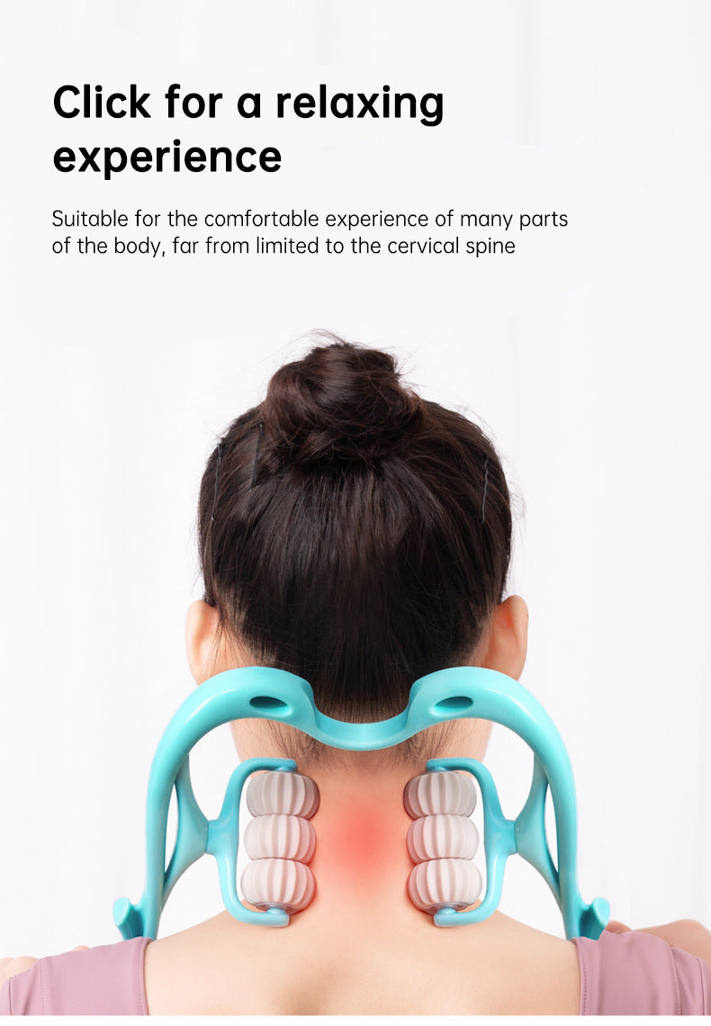 Plastic Pressure Point Therapy Neck Massageador Massagem Relieve Hand Roller Neck Massager for Neck Shoulder Trigger Point - V.I.P Digital Presence