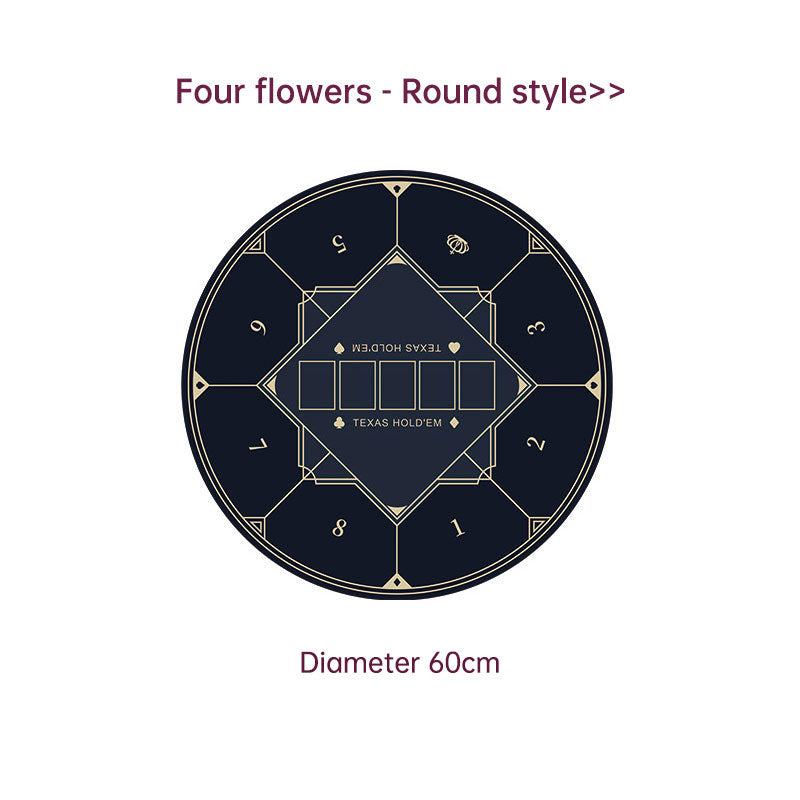 Dezhou playing card pad tablecloth table cushion square round chip rubber cushion playing card table top cushion