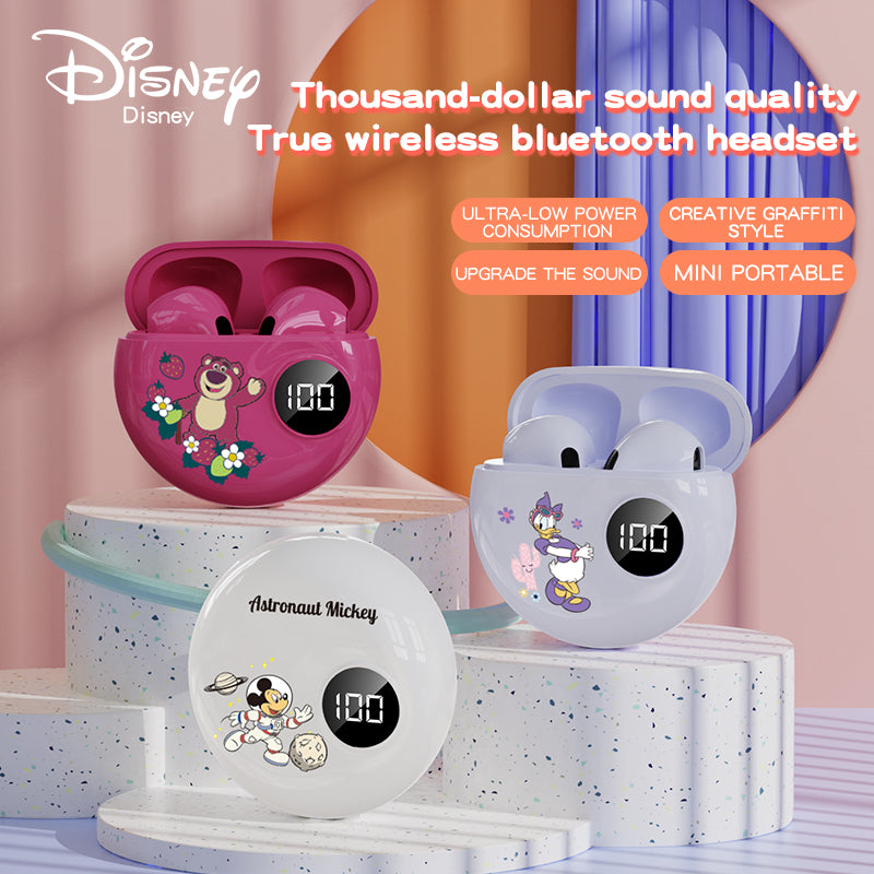 New Minnie Mickey Digital Display Bluetooth Headset Co-Branded Bluetooth Headset Apro6 Half In-Ear TWS - V.I.P Digital Presence