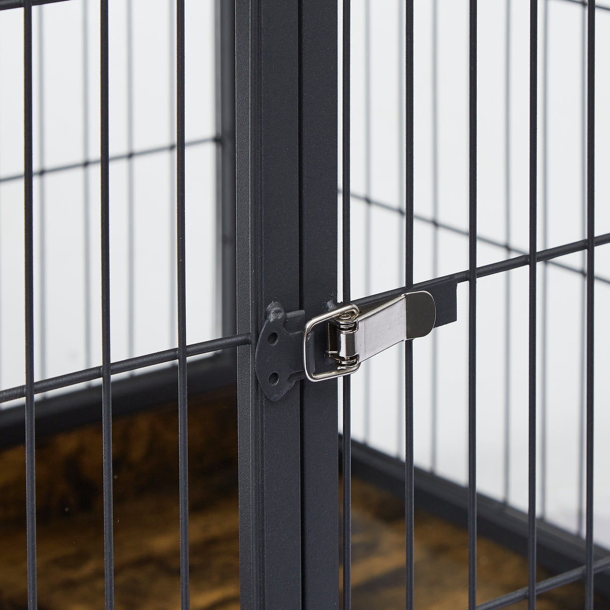 Furniture Style Dog Crate Side Table on Wheels with Double Doors and Lift Top. Rustic Brown, 31.50'' W x 22.05'' D x 25'' H. - V.I.P Digital Presence