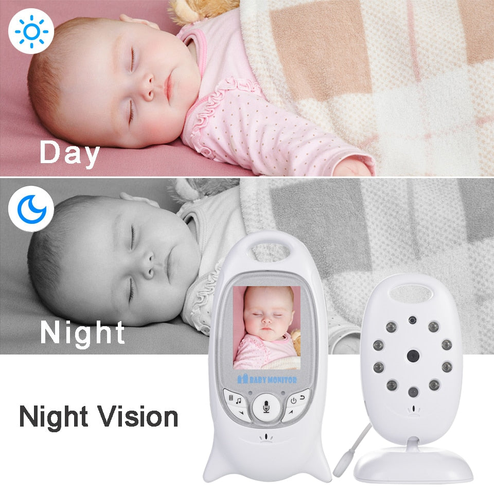 VB601 Baby Monitor 2 inch BeBe Baba Electronic Babysitter Radio Video Nanny Camera Night Vision Temperature Monitoring 8 Lullaby - V.I.P Digital Presence