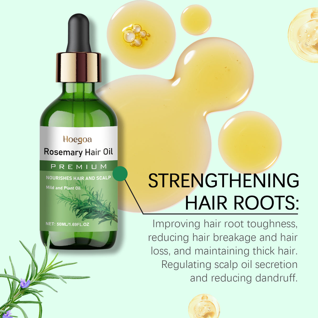 Rosemary Oil Hair Essential Oil Strengthens, Softens And Nourishes Hair Care Rosemary Oil Essential Oil - V.I.P Digital Presence