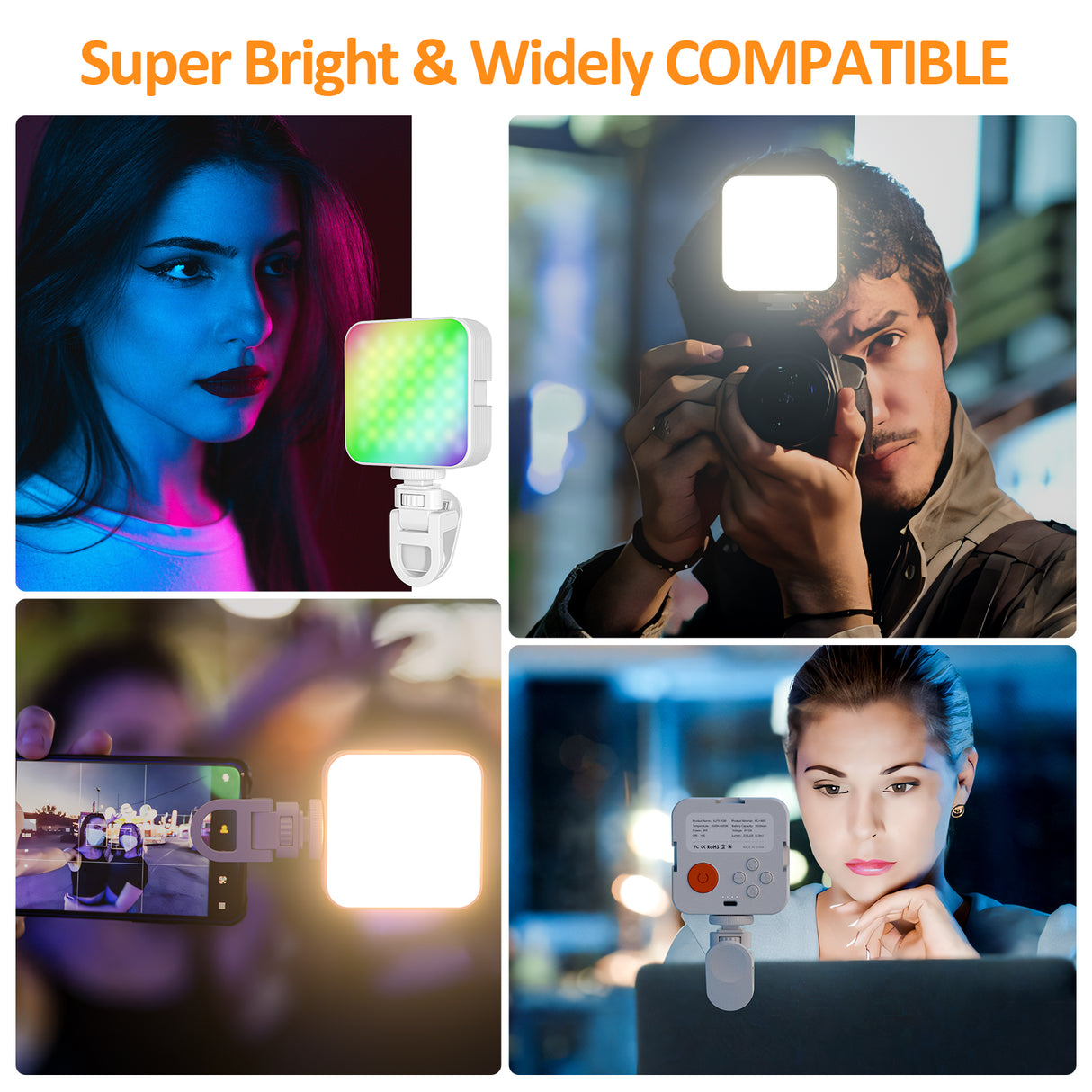 Camera pocket light atmosphere mini RGB mobile phone fill light live VLOG video conference photography light - V.I.P Digital Presence