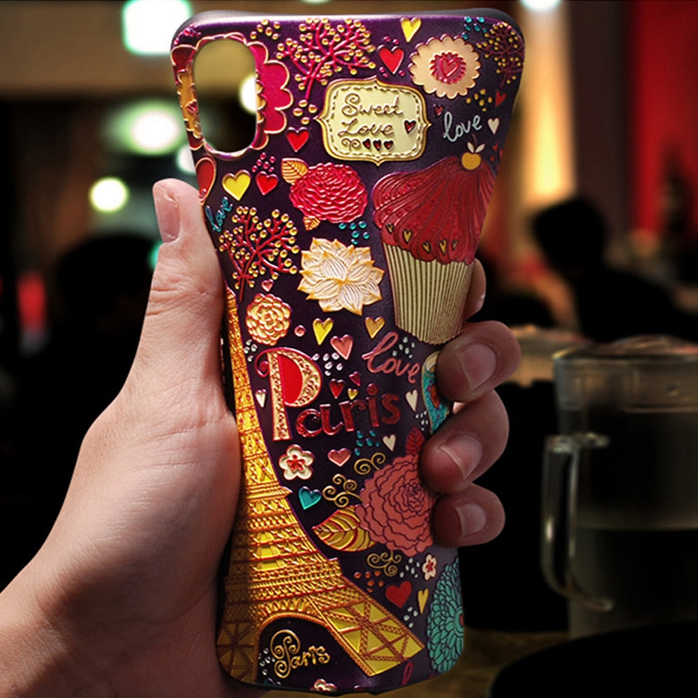 Eqvvol Cute 3D Emboss Cartoon Patterned Phone Case For iphone X 8 7 6 6S Plus Cases Soft Silicone Cover For iphone 5 5s SE Coque - V.I.P Digital Presence