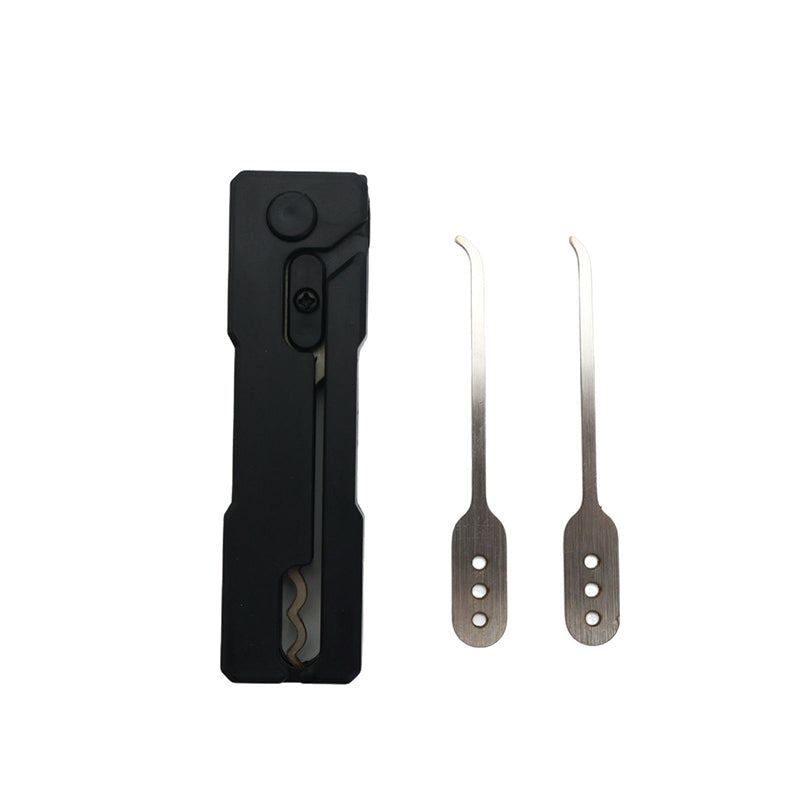 Essential stainless - steel multi - tool: quick - flip grav pick, door keys, lock rake. Durable. - V.I.P Digital Presence