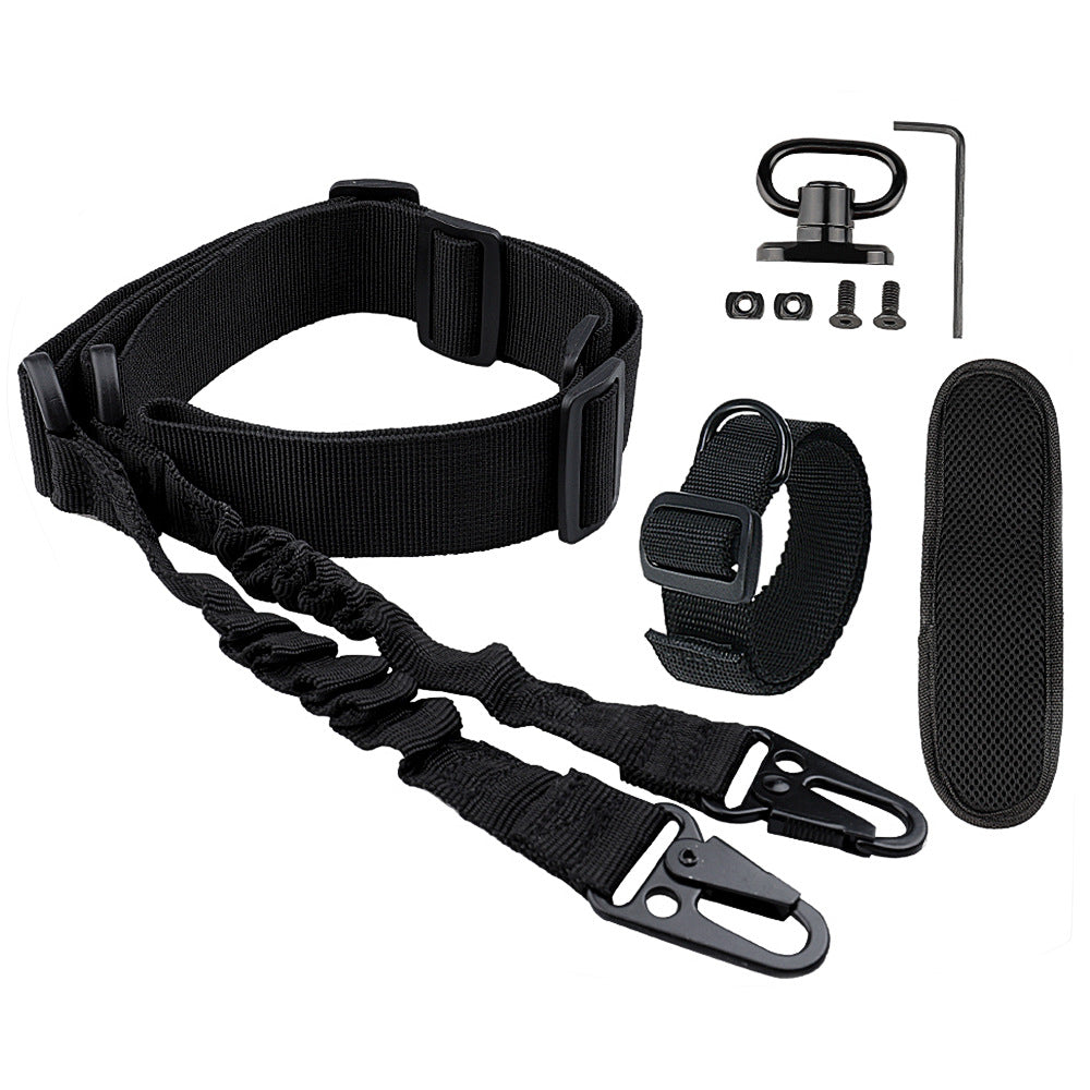 Ordinary Double Point Rope Suit CS Nylon Tactical Strap Cross Body Nylon Tactical Gun Rope