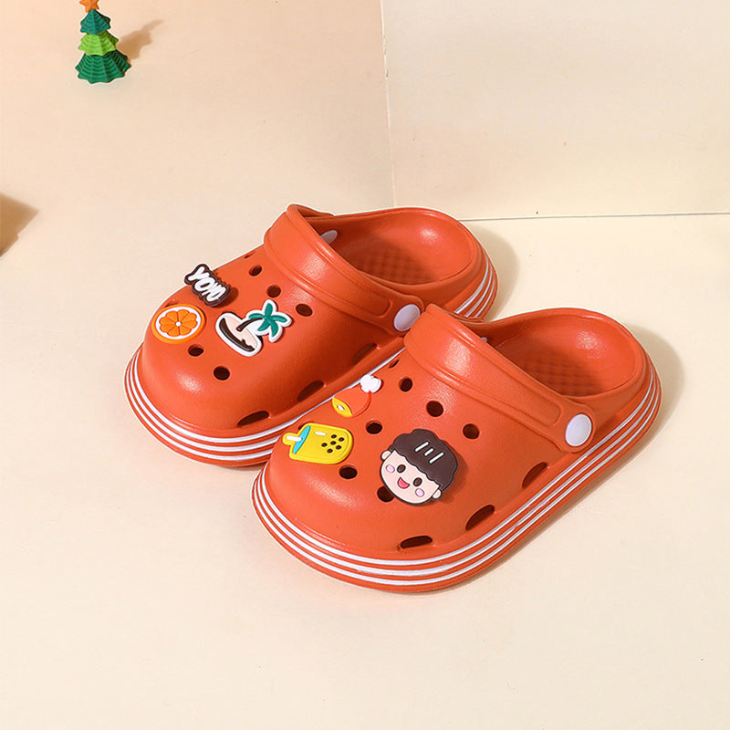 New Children's Hole Shoes Boys And Girls Summer Cute Outer Wear Toddler Soft Bottom Sandals And Slippers