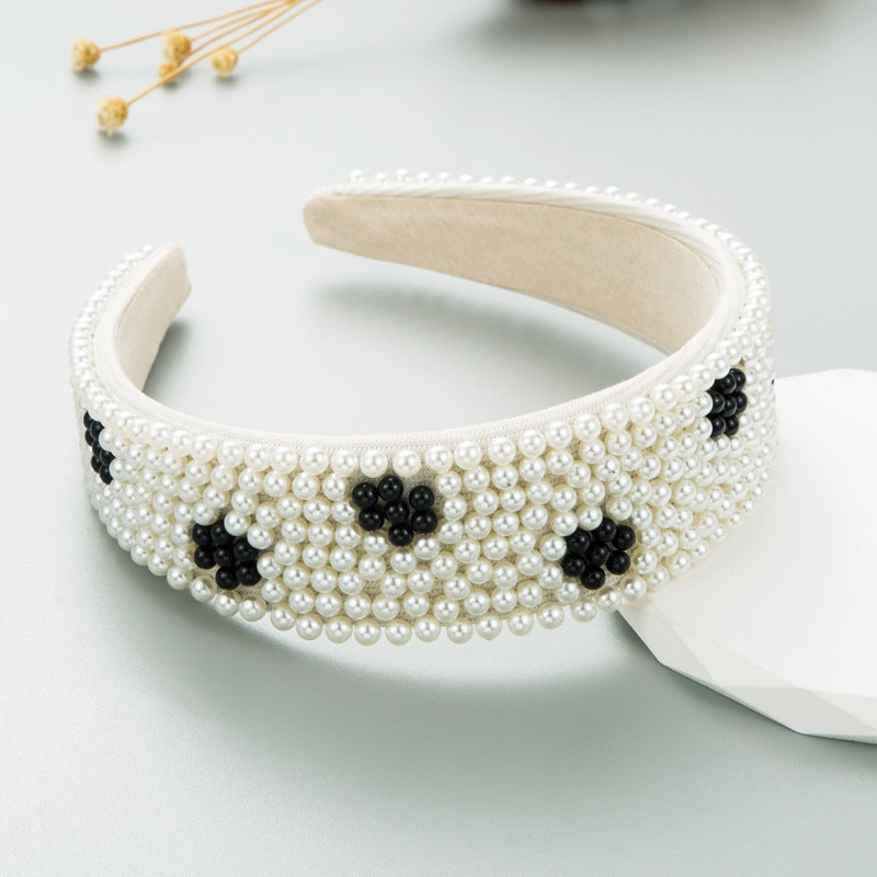 New Fashion Full Pearl Wide Edge Shampoo Headband Pressed Hair Ornament - V.I.P Digital Presence