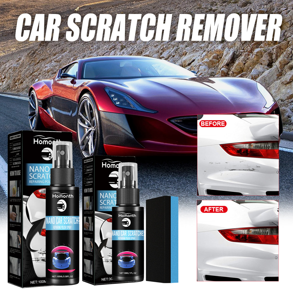 Scratch Repair Spray, Automotive Scratch Reconditioning Cleaning Repair Maintenance Brightening Care Paint Spray - V.I.P Digital Presence