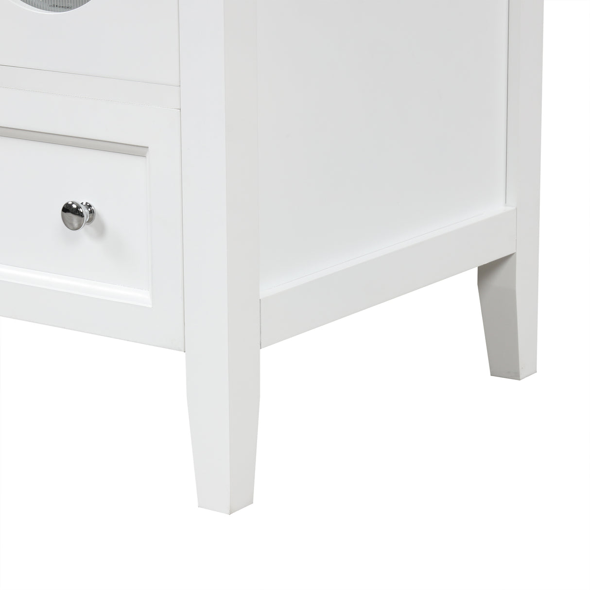 24" Bathroom Vanity with Sink, Bathroom Vanity Cabinet with One Drawer and Doors, Adjustable Shelf, Solid Wood and MDF, White - V.I.P Digital Presence