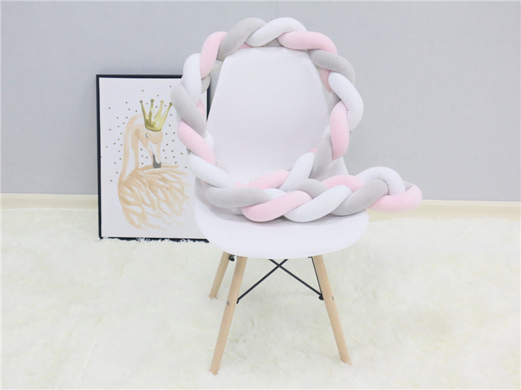 1Pcs 1M/2M/3M Baby Handmade Nodic Knot Newborn Bed Bumper Long Knotted Braid Pillow Baby Bed Bumper Knot Crib Infant Room Decor - V.I.P Digital Presence