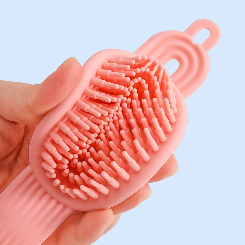 Soft adhesive double-sided hair brush massager for adults and children hair brush for gods bathroom shower brush head massage - V.I.P Digital Presence