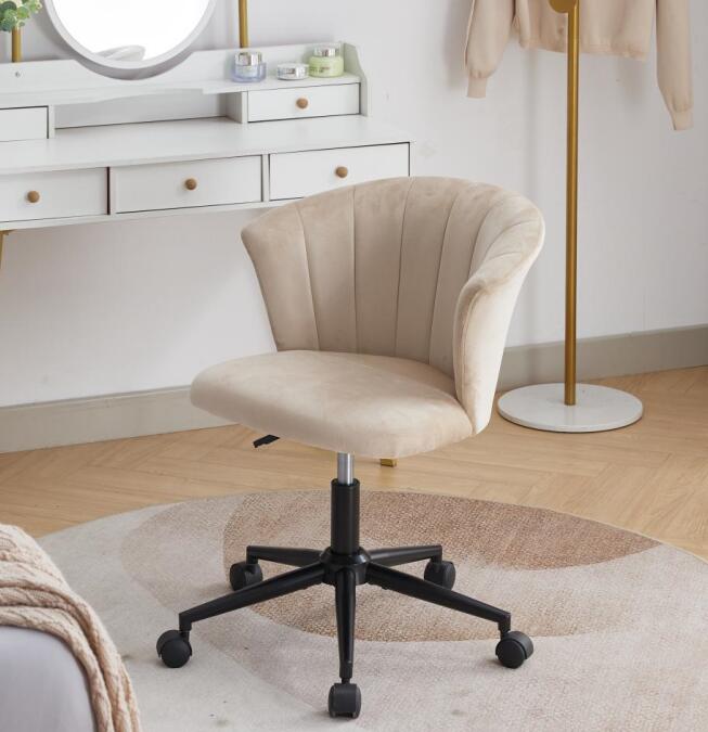 Home Office Chair, Velvet Fabric Swivel Flower Shape Computer Desk Chair for Home Office or Bedroom - V.I.P Digital Presence