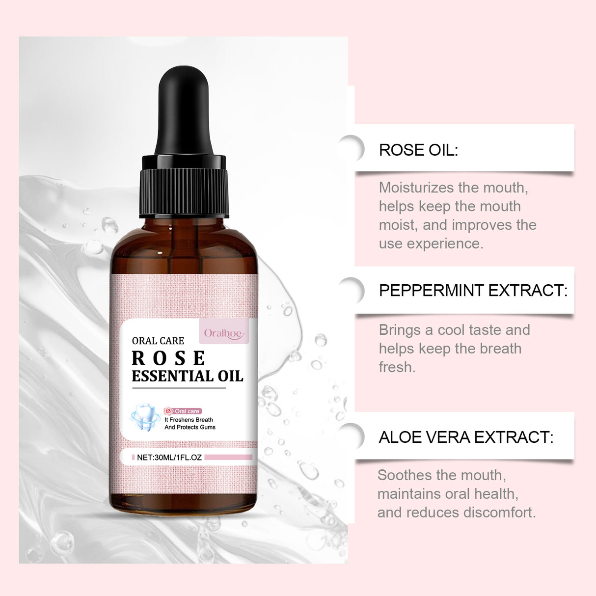 Mouth Rose Mouthwash Oral Hygiene Care Clean Tooth Stains, Gingiva And Freshen Breath - V.I.P Digital Presence