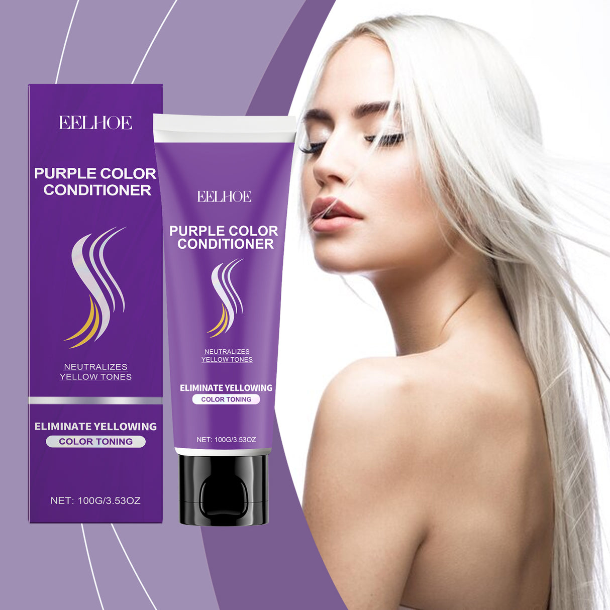 Nourishing Purple Conditioner Hair Care Soft Shine Improve Dry Hair Color Long Lasting Conditioner - V.I.P Digital Presence