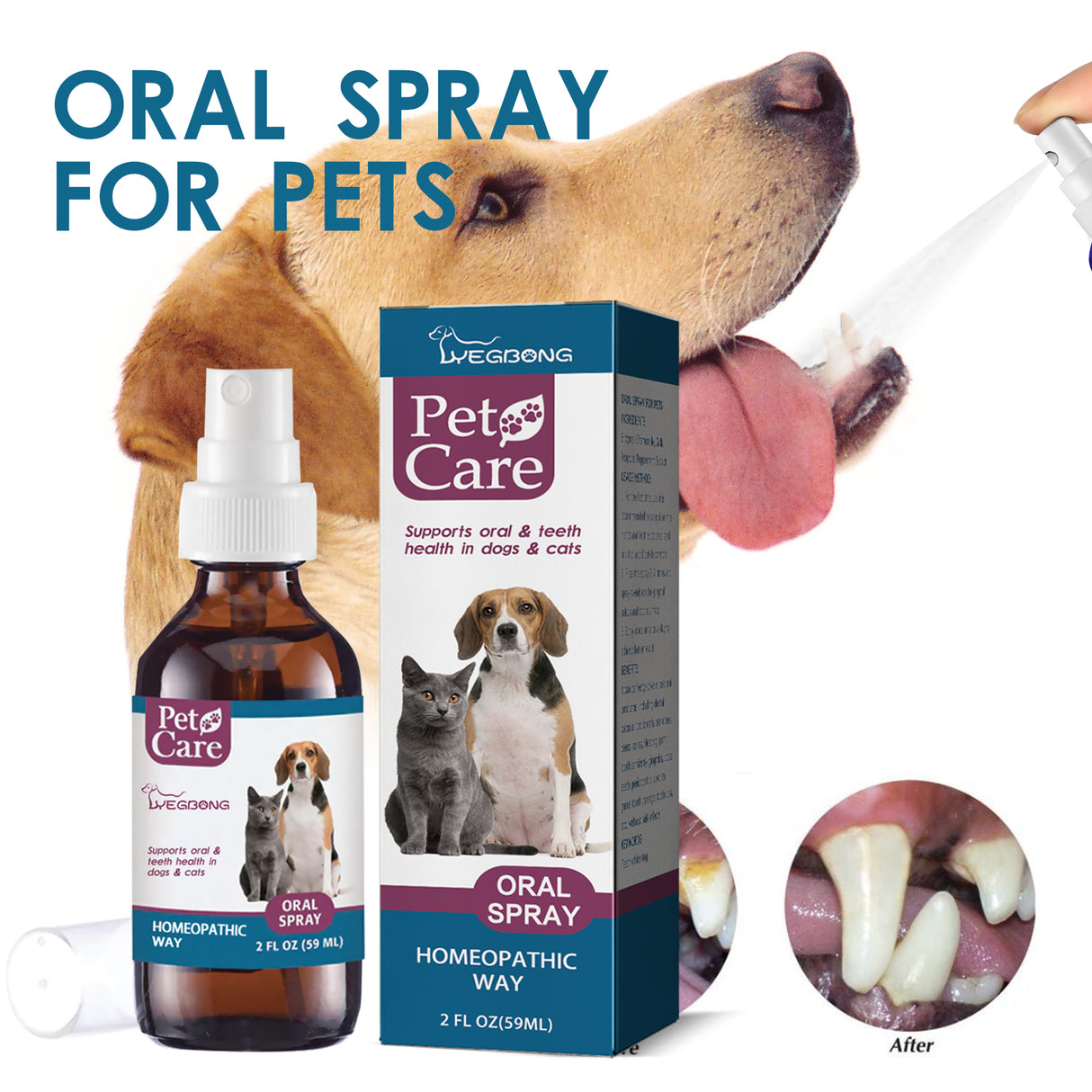 Pet Oral Cleaning Spray, Cats And Dogs Remove Tartar And Bad Breath Fresh Mouth Care Spray - V.I.P Digital Presence