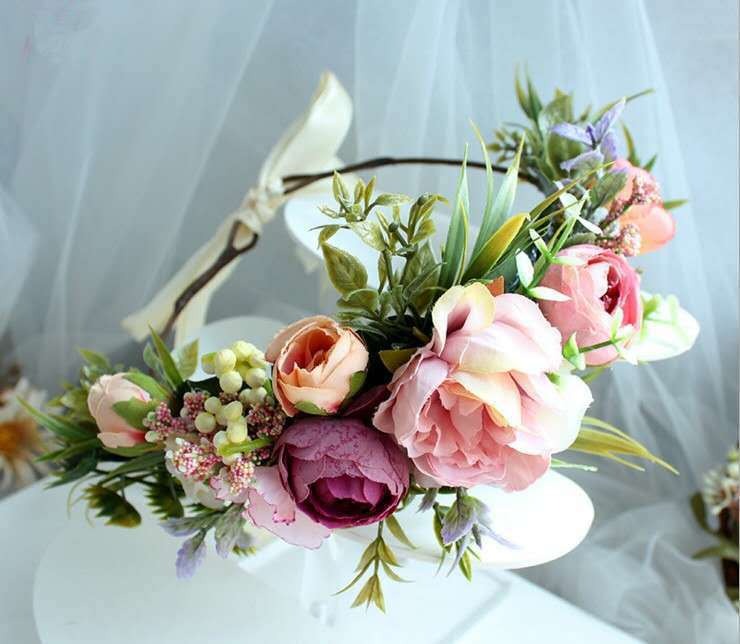 Bridal hair crown bridesmaid wreath accessory headflower - V.I.P Digital Presence