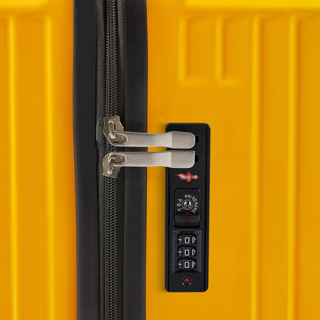 Luggage Set 4 pcs (20"/24"/29"/Travel Bag), PC+ABS Durable Lightweight Luggage with Collapsible Cup Holder TSA Lock, Yellow