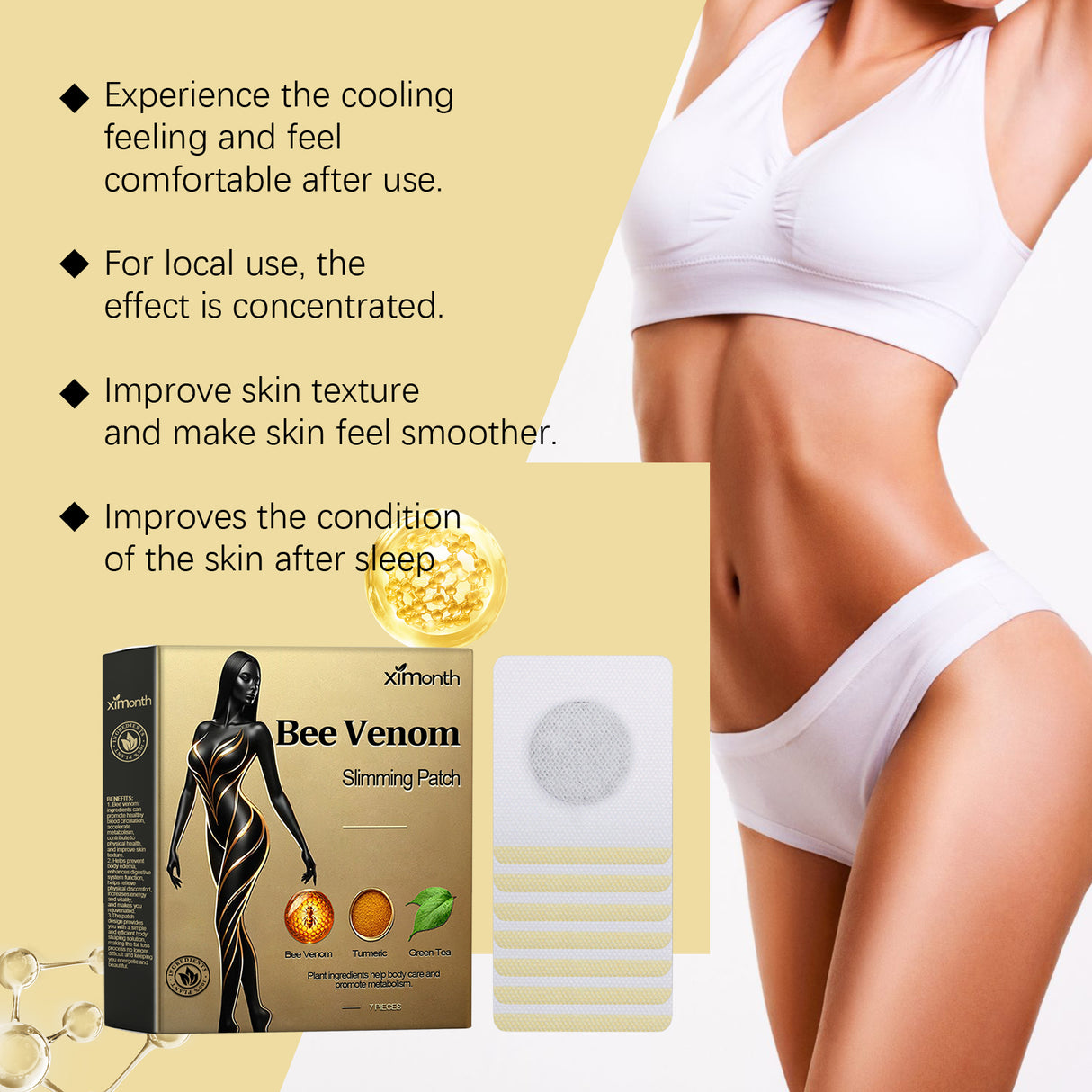 Beesvenom Body Shaping Patch, Shaping And Firming Body, Skin, Belly, Meat, Slim Body, Light, Beautiful And Considerate - V.I.P Digital Presence